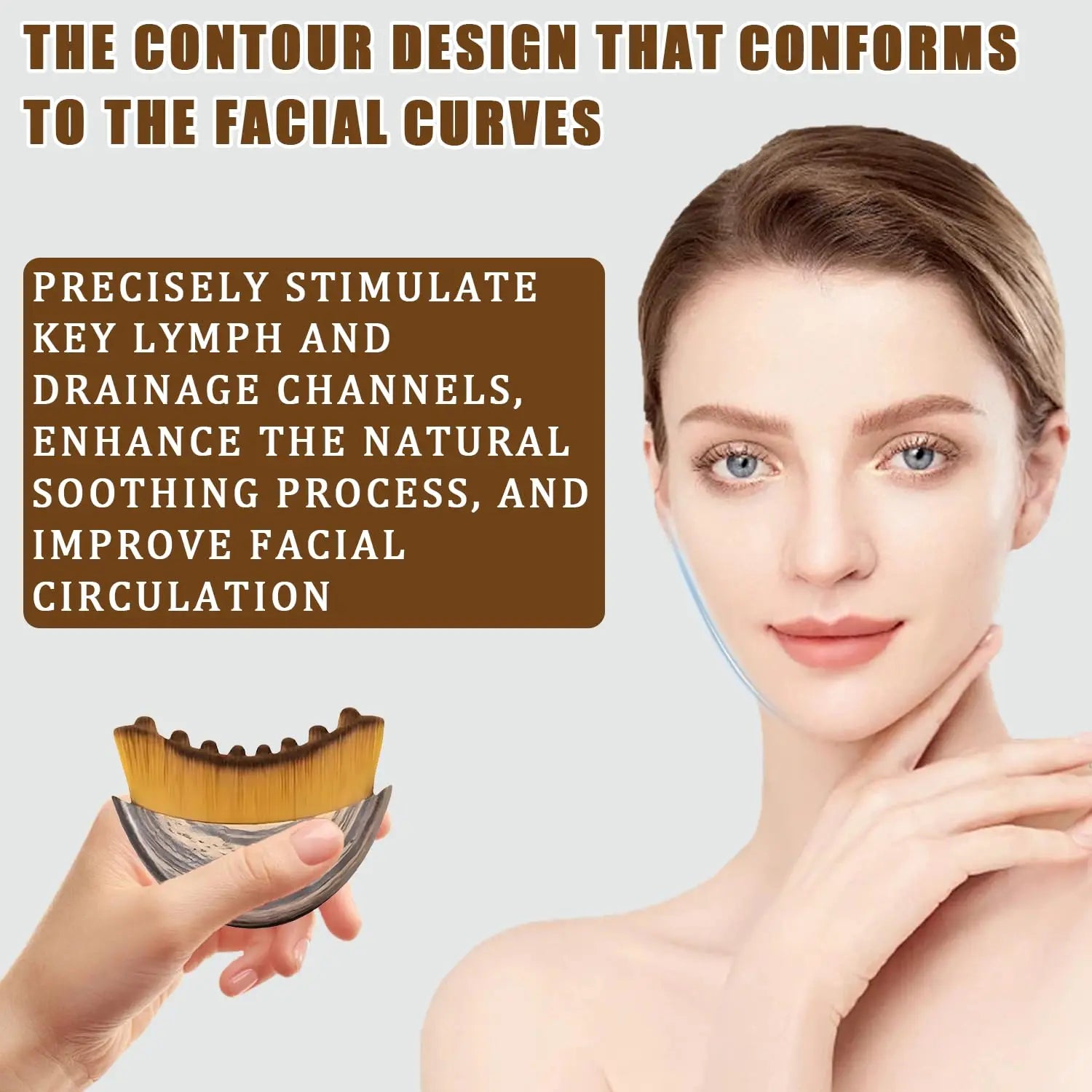 New Lymphatic Contour Face Brush Lymphatic Drainage Massager 