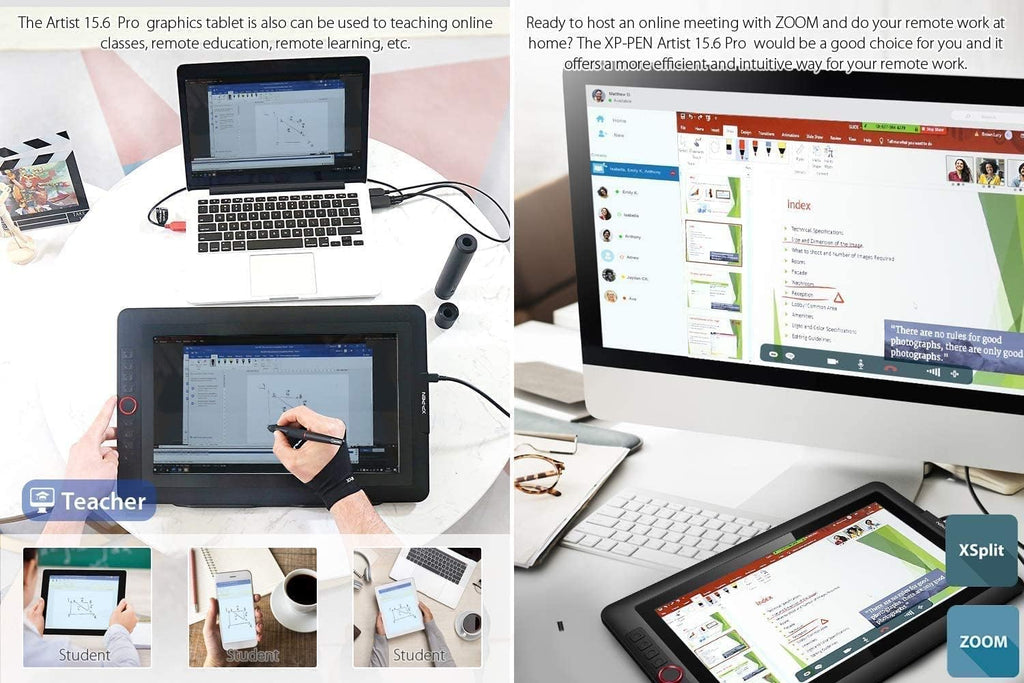 15.6" Drawing Tablet with Screen Xppen Artist 15.6 Pro Tilt Support Graphics 