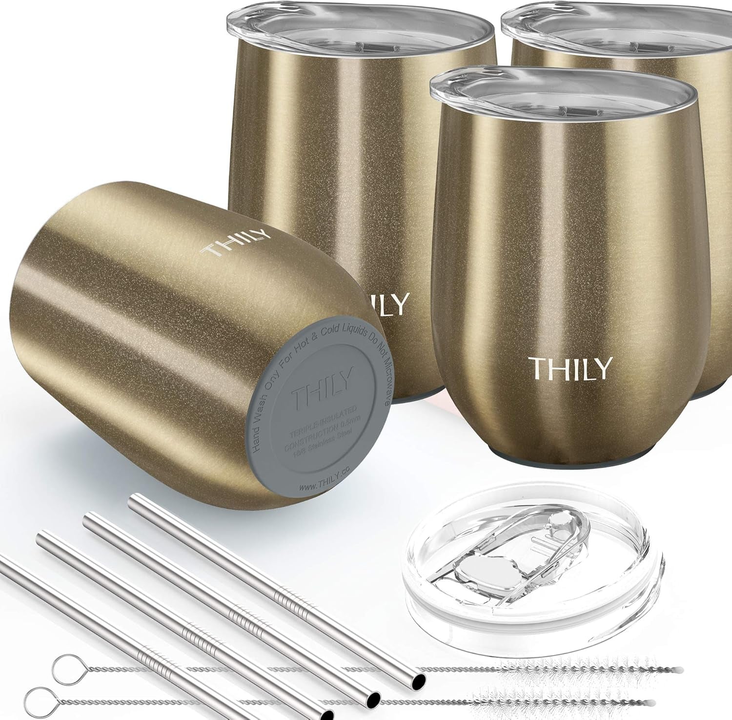 Stainless Steel Insulated Wine Tumbler 4 Pack 