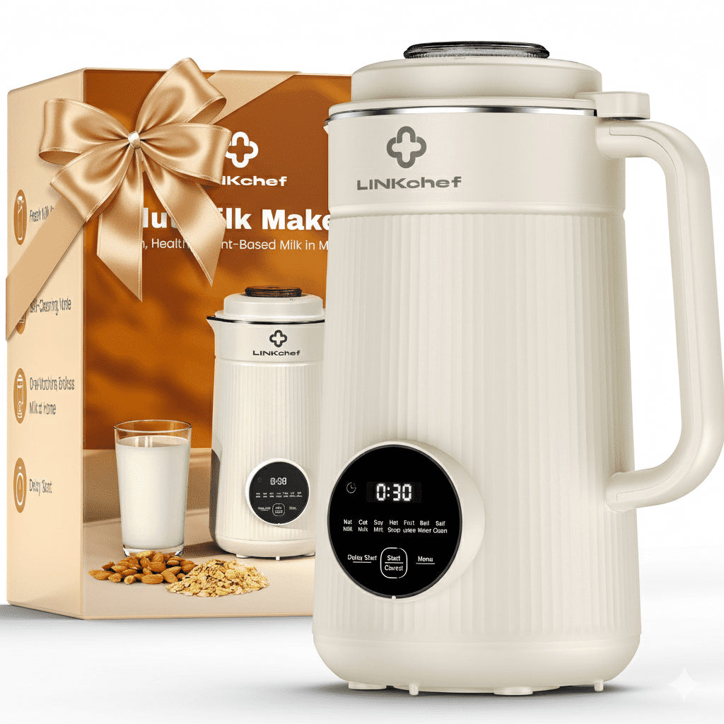 Nut Milk Maker 40 Oz Almond Oat Soy Milk Maker Blender with Self-Cleaning, Delay Start and Keep Warm