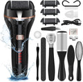 Electric Foot File Callus Remover, Rechargeablet with 3 Roller Heads,2 Speed 