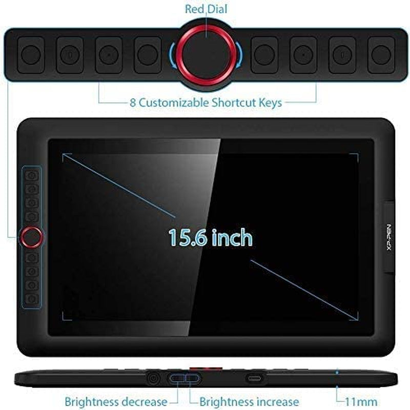 15.6" Drawing Tablet with Screen Xppen Artist 15.6 Pro Tilt Support Graphics 