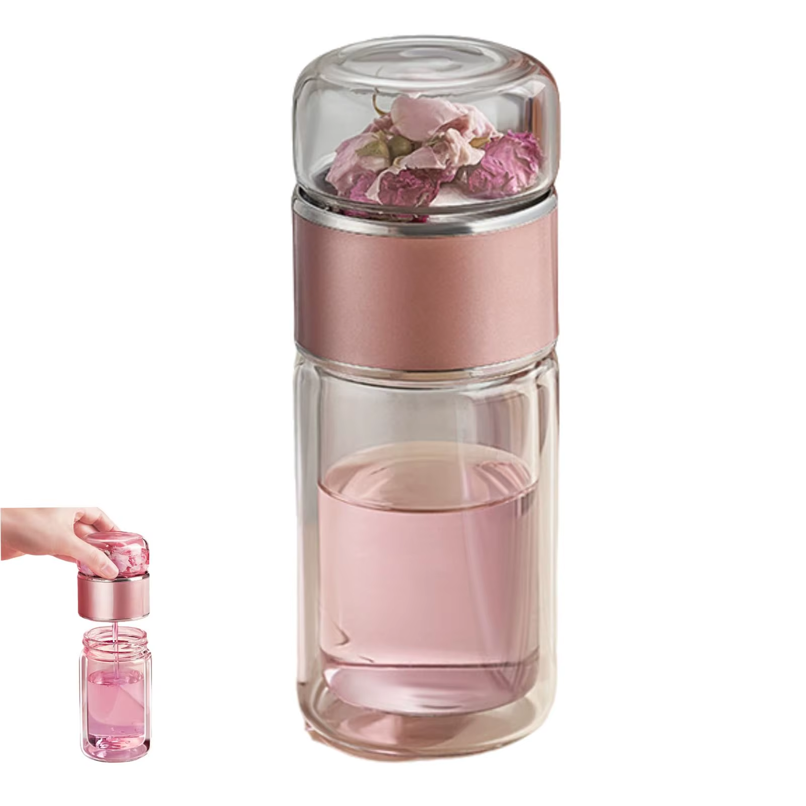 3-In-1 Smart Tea Infuser, Tryteava Portable Leak-Proof Glass