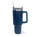 40Oz Tumbler with Handel and Straw Stainless Steel Vacuum Insulated Water Bottle