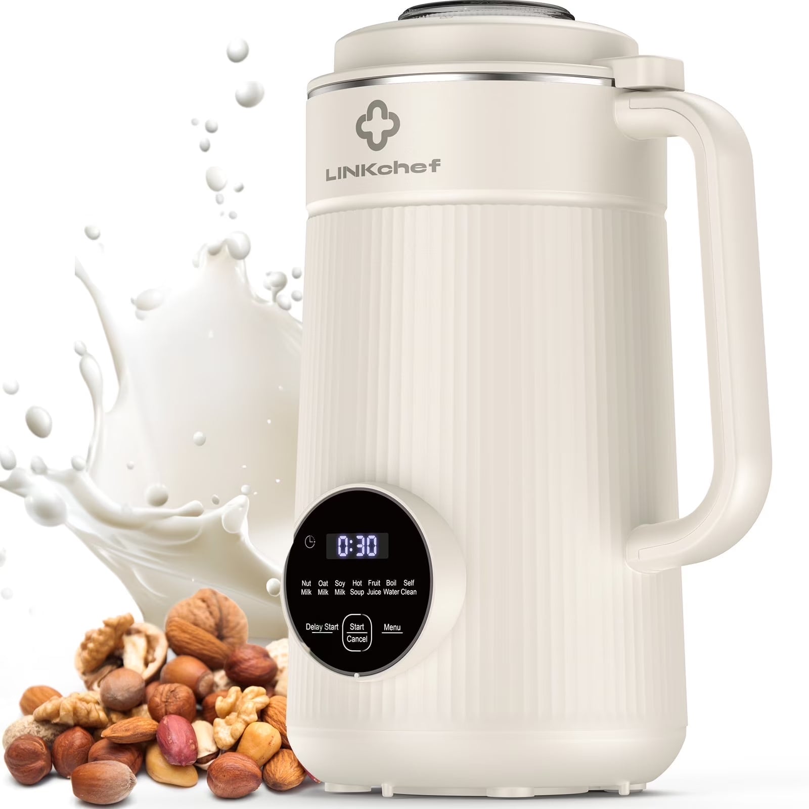 Nut Milk Maker 40 Oz Almond Oat Soy Milk Maker Blender with Self-Cleaning, Delay Start and Keep Warm