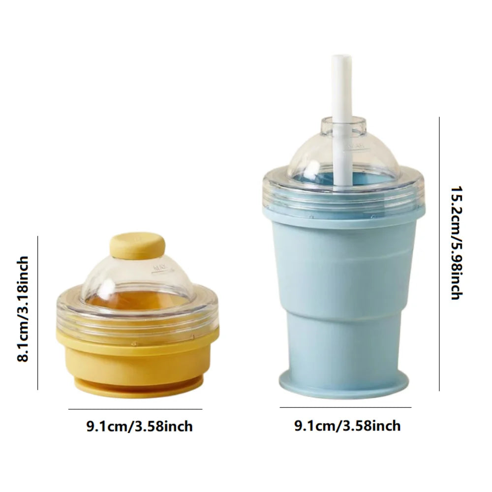 Versatile 325ML Outdoor Silicone Cup - Self-Suction, Foldable & Perfect for Indoor Ice-Making!