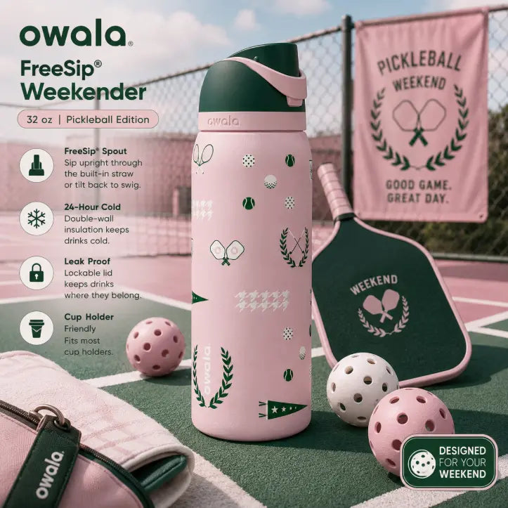 Owala Freesip Water Bottle Collection – Cowgirl Core, Weekender,Off the Hook, Wild at Heart, & Vintage Surf
