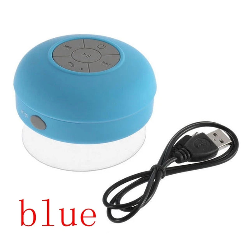 Mini Bluetooth Speaker  Waterproof Handsfree Loudspeaker with Suction Cup Mic for Bathroom Pool Beach Car Phone