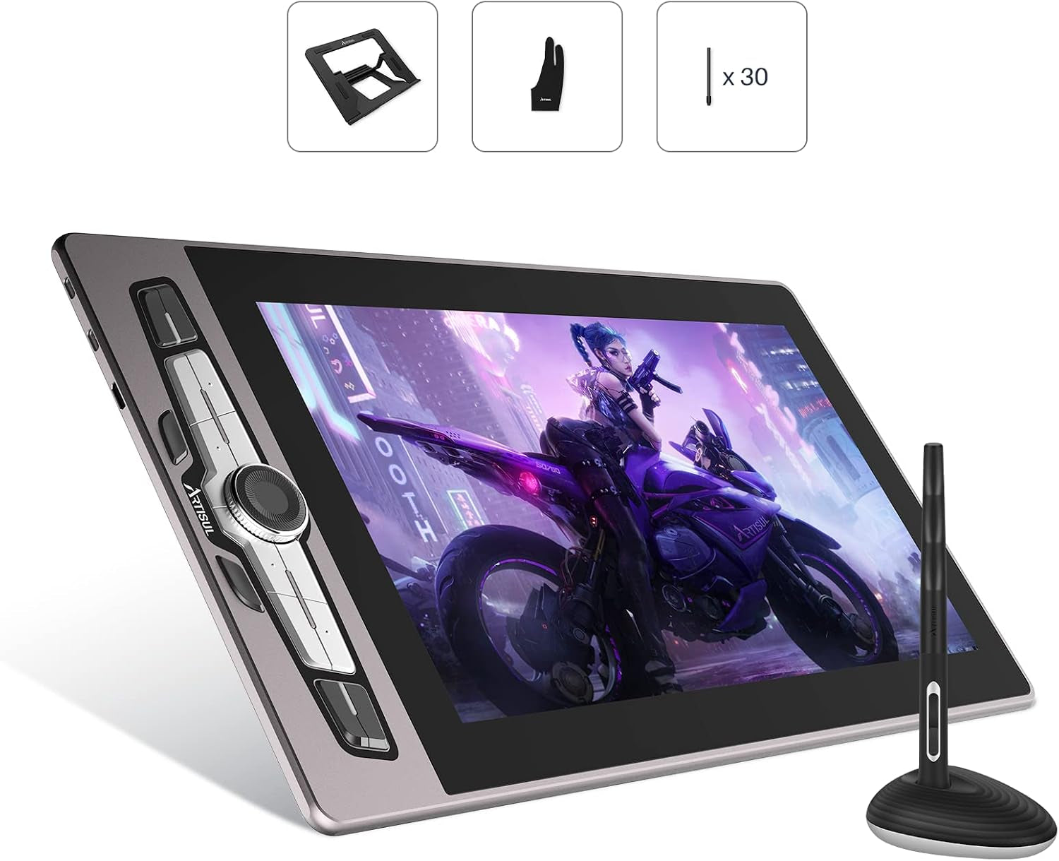 SP1603 15.6 Inch Graphics Drawing Tablet with Screen Full-Laminated Drawing Pen Display Drawing Monitor Compatible with Windows, Macos, and Android (8192 Pressure Sensitivity, 128% Srgb)