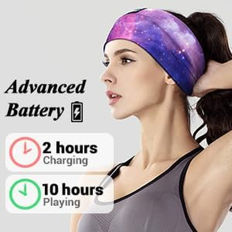  Bluetooth Headband Sleeping Wireless Headband Headphones with Thin HD Stereo Speakers Perfect for Side Sleepers, Sport, Yoga, Travel