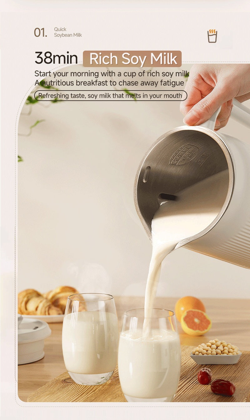 Soybean Milk Machine Multifunction Juicer Portable Blender Automatic Heat Home Soy Milk Maker 