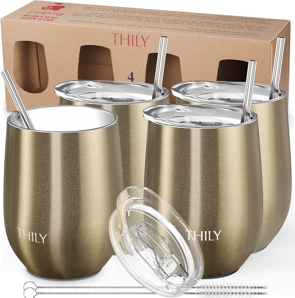 Stainless Steel Insulated Wine Tumbler 4 Pack 