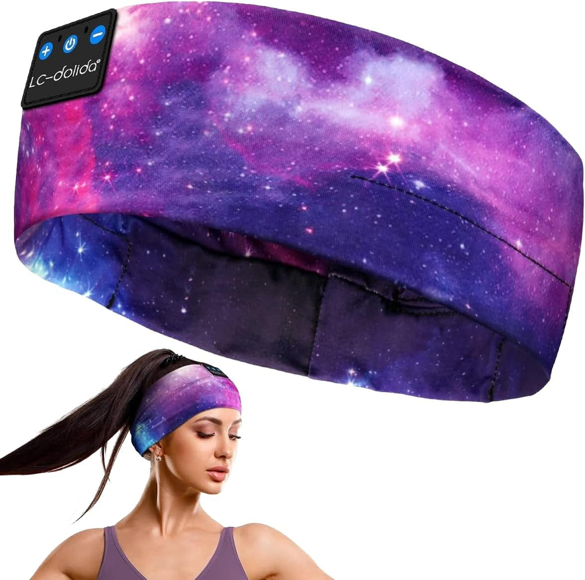  Bluetooth Headband Sleeping Wireless Headband Headphones with Thin HD Stereo Speakers Perfect for Side Sleepers, Sport, Yoga, Travel