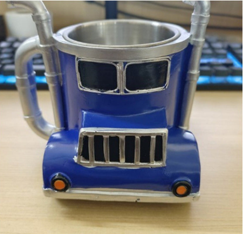 Durable Truck Coffee Mug Semi Truck Handcrafted Coffee Cup Semi-Trailer Shaped Semi-Truck Coffee Mugs for Family