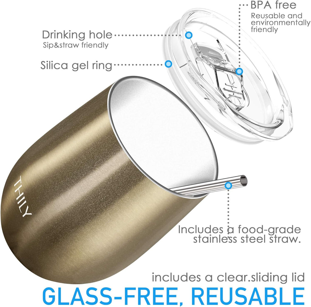 Stainless Steel Insulated Wine Tumbler 4 Pack 