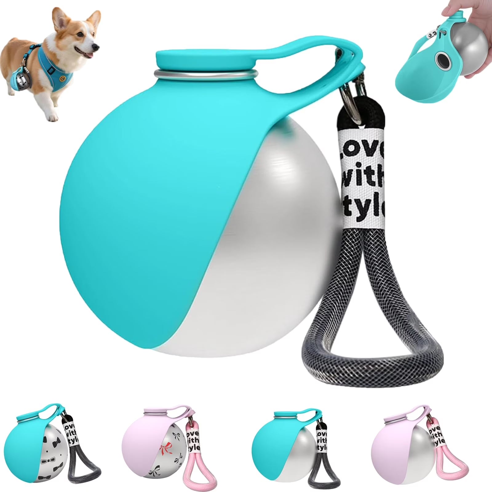 2 in 1 Portable Dog Water Bottle for Small Dogs - Leak-Proof & Compact