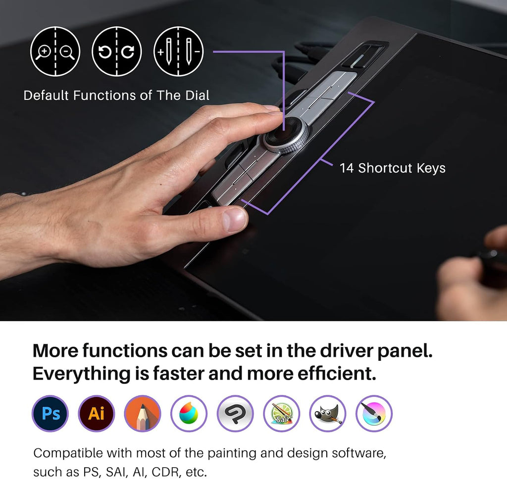SP1603 15.6 Inch Graphics Drawing Tablet with Screen Full-Laminated Drawing Pen Display Drawing Monitor Compatible with Windows, Macos, and Android (8192 Pressure Sensitivity, 128% Srgb)