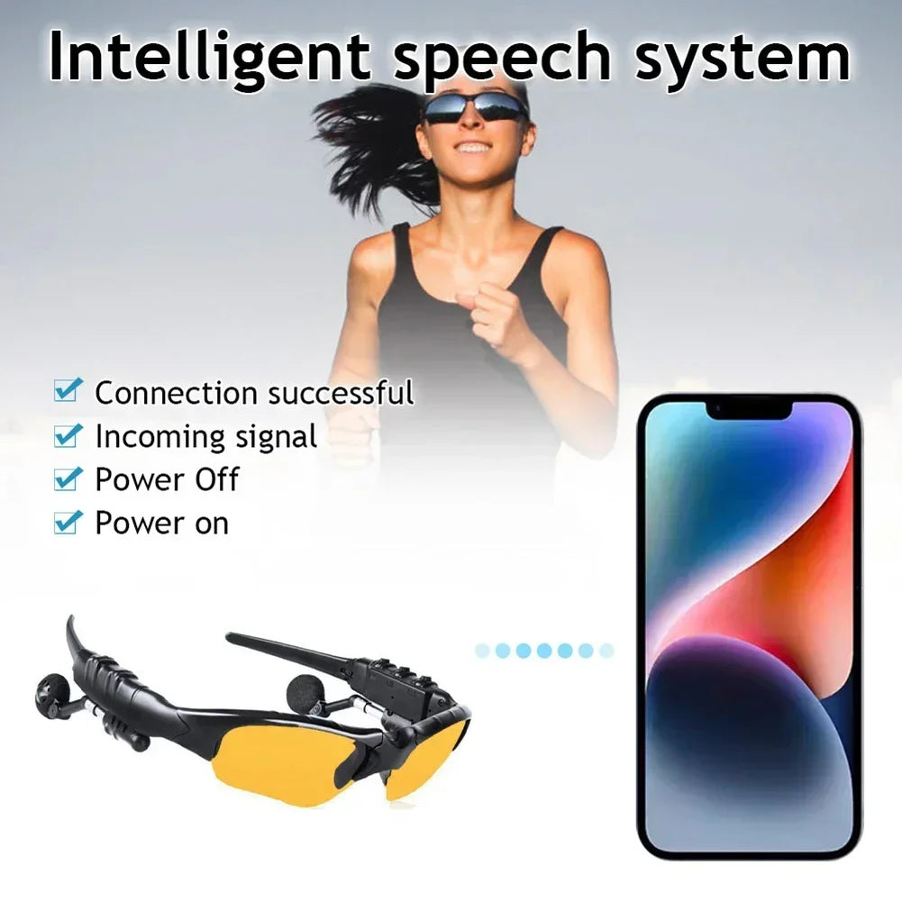 Wireless 5.0 Bluetooth Audio Sun Glasses Cycling Surround Sound Headphones Listen to Music Call Motocross Polarized Sunglasses