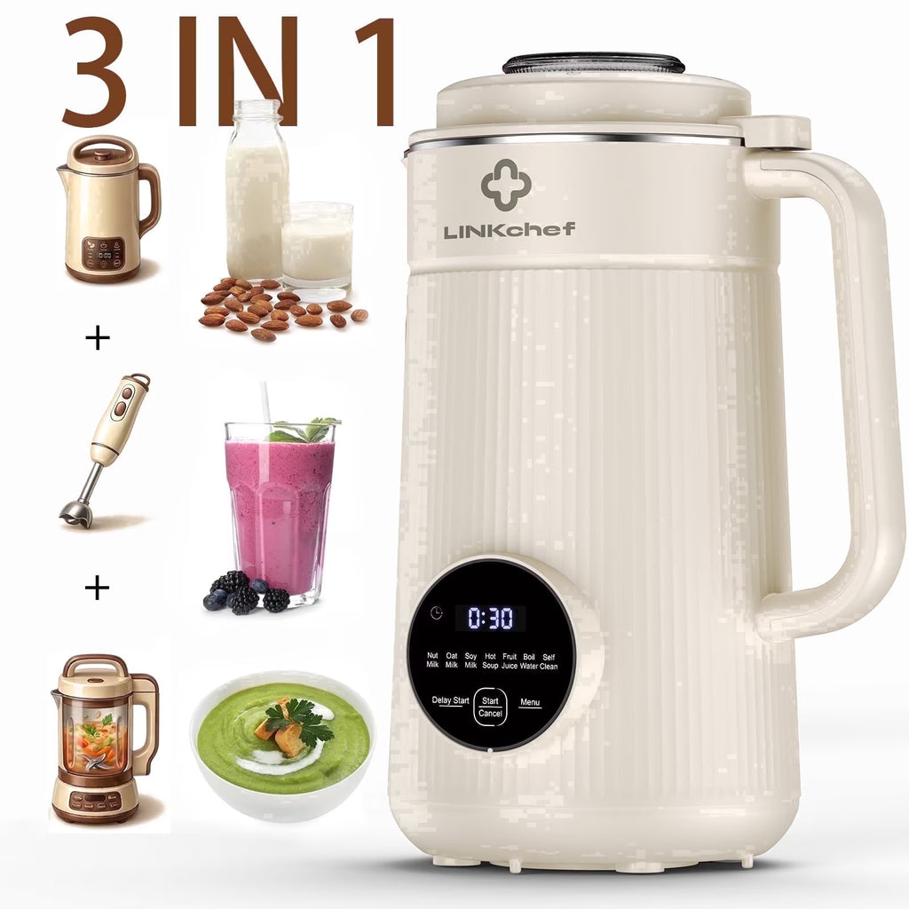 Nut Milk Maker 40 Oz Almond Oat Soy Milk Maker Blender with Self-Cleaning, Delay Start and Keep Warm