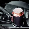 Car Cup Holder Cooler & Warmer with Digital Display, Universal 12V Heated/Cooled Drink Holder for Coffee