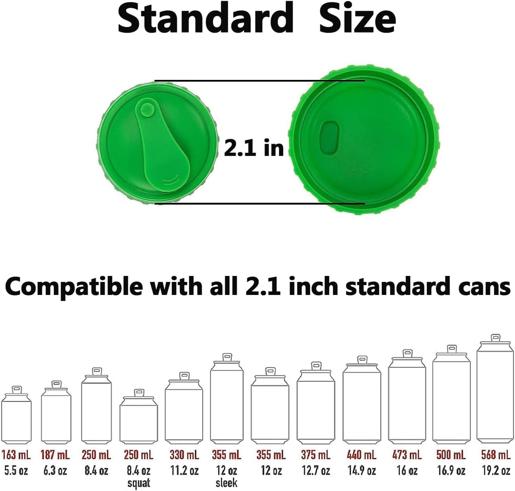 6 Pcs Can Covers for Drinks Cans, Can Lids for Drinks Protector, Reusable Silicone Soda Can Lids,Pop Can Lids Beer Energy Drink Beverage Saver Caps for Outdoor Parties, Camping and Travel