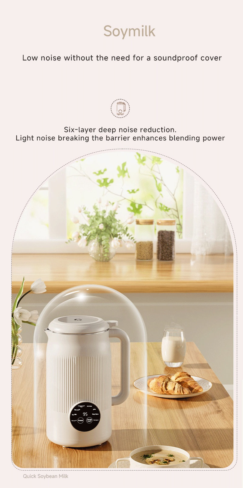 Soybean Milk Machine Multifunction Juicer Portable Blender Automatic Heat Home Soy Milk Maker 