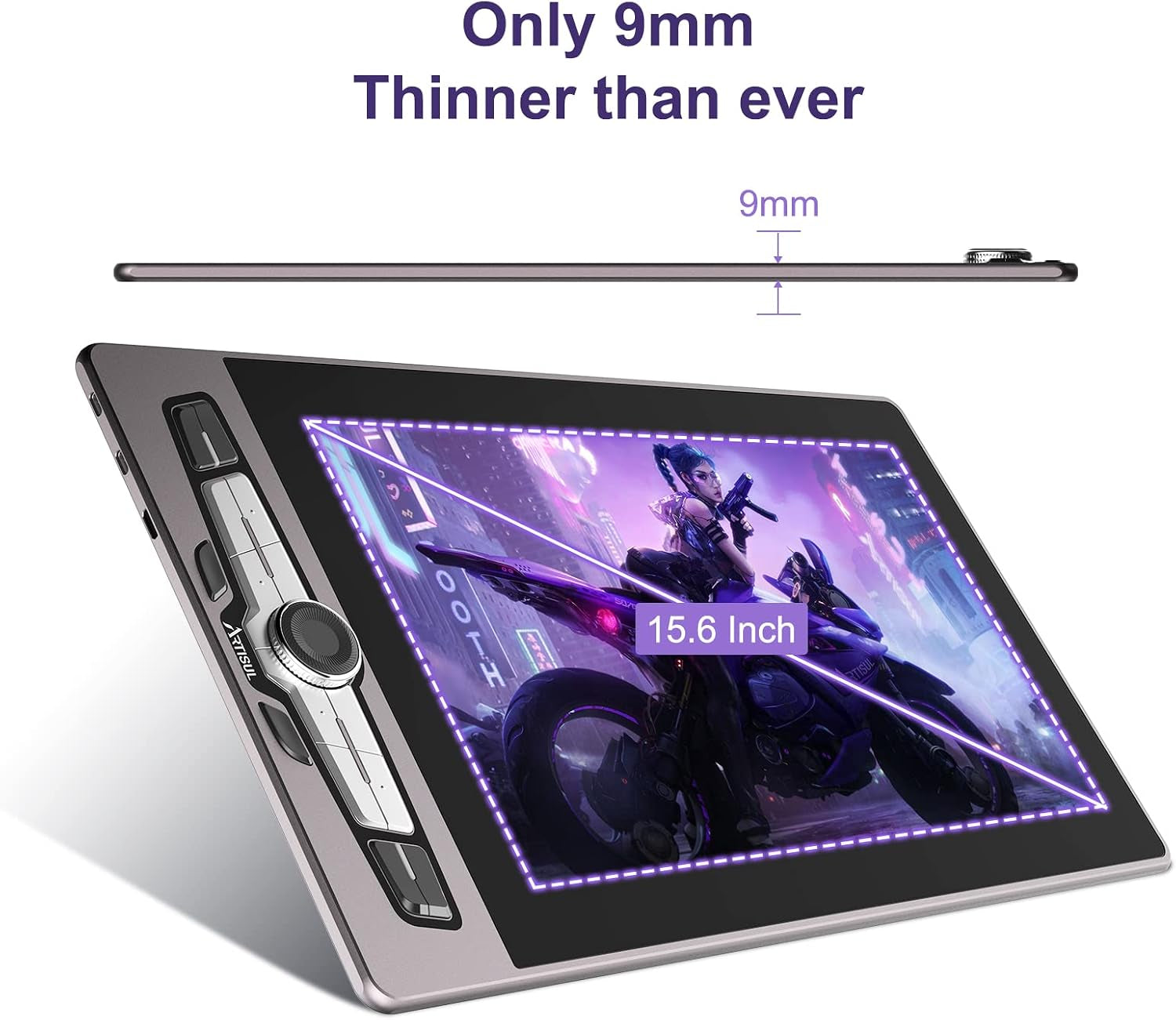 SP1603 15.6 Inch Graphics Drawing Tablet with Screen Full-Laminated Drawing Pen Display Drawing Monitor Compatible with Windows, Macos, and Android (8192 Pressure Sensitivity, 128% Srgb)