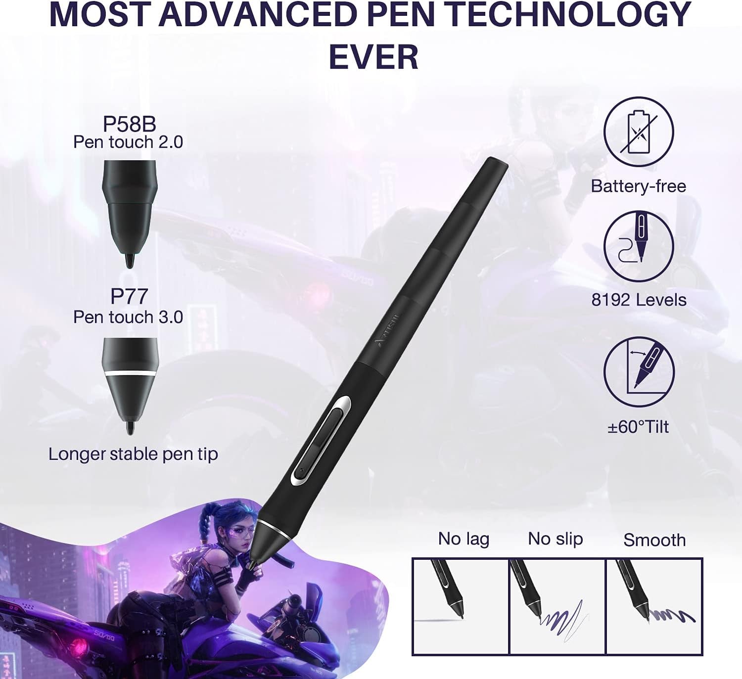 SP1603 15.6 Inch Graphics Drawing Tablet with Screen Full-Laminated Drawing Pen Display Drawing Monitor Compatible with Windows, Macos, and Android (8192 Pressure Sensitivity, 128% Srgb)