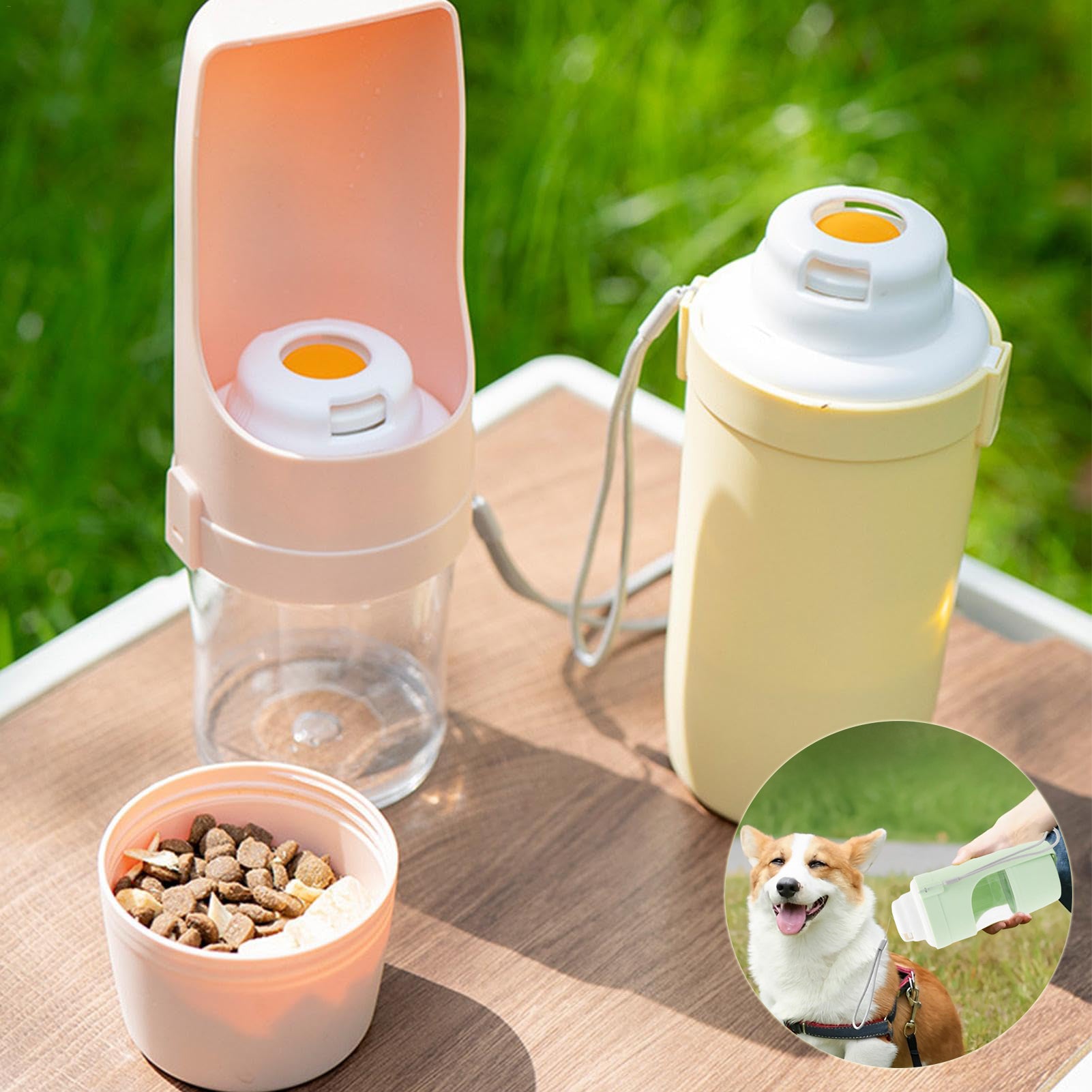 Portable 2-in-1 Travel Dog Water Bottle & Feeder - Perfect for Outdoor Adventures!