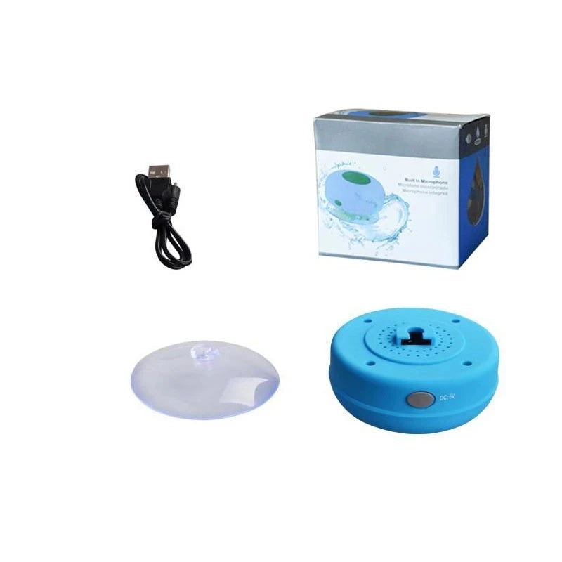Mini Bluetooth Speaker  Waterproof Handsfree Loudspeaker with Suction Cup Mic for Bathroom Pool Beach Car Phone