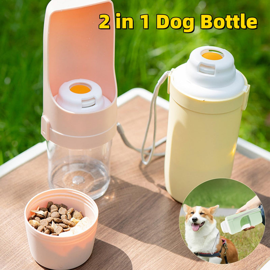 Portable 2-in-1 Travel Dog Water Bottle & Feeder - Perfect for Outdoor Adventures!