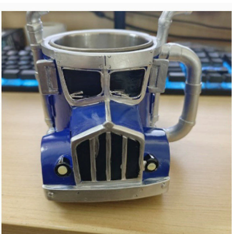 Durable Truck Coffee Mug Semi Truck Handcrafted Coffee Cup Semi-Trailer Shaped Semi-Truck Coffee Mugs for Family