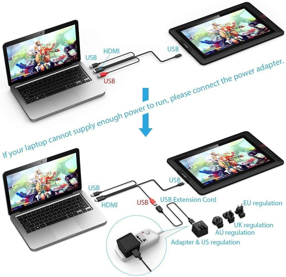 15.6" Drawing Tablet with Screen Xppen Artist 15.6 Pro Tilt Support Graphics 