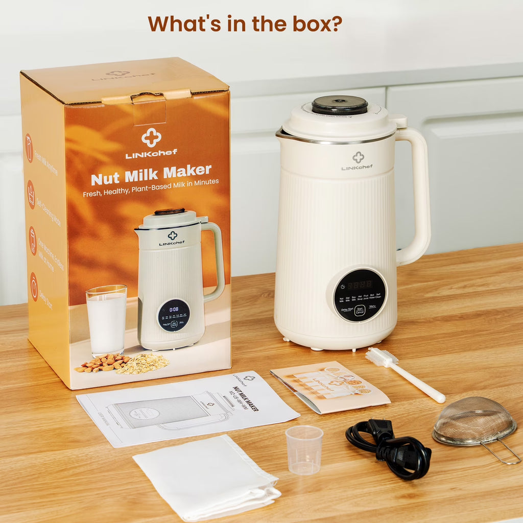 Nut Milk Maker 40 Oz Almond Oat Soy Milk Maker Blender with Self-Cleaning, Delay Start and Keep Warm