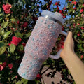 40Oz Diamond Thermos Cup with Handle 
