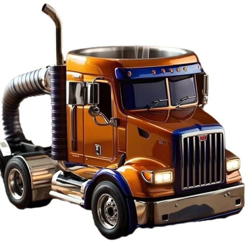 Durable Truck Coffee Mug Semi Truck Handcrafted Coffee Cup Semi-Trailer Shaped Semi-Truck Coffee Mugs for Family